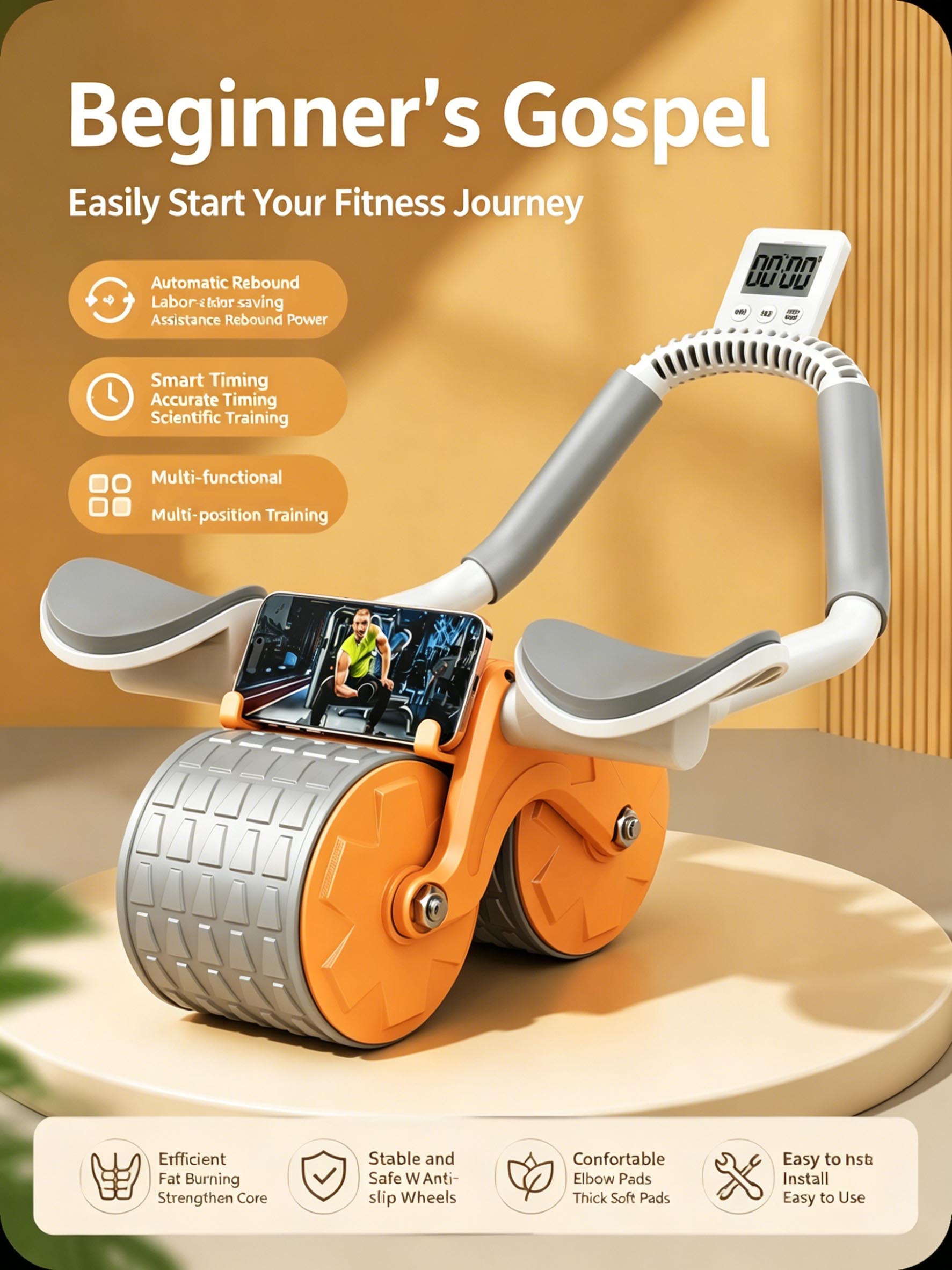 Ab Roller Wheel With Elbow Support - Rodillo Abdominal con Soporte para Codo