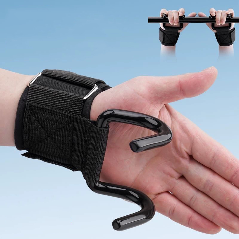 Wrist Wraps Weightlifting Support - 1 par de empuñaduras de gancho