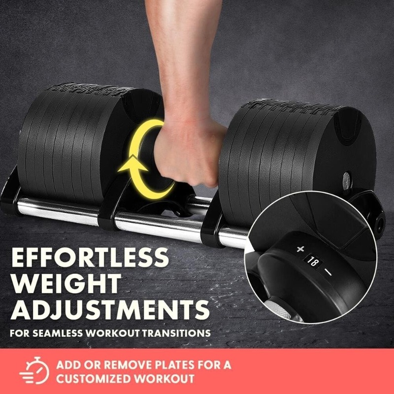 Adjustable Dumbbell Pair 40Kg - Equipo de Gimnasio Grande, Juego de