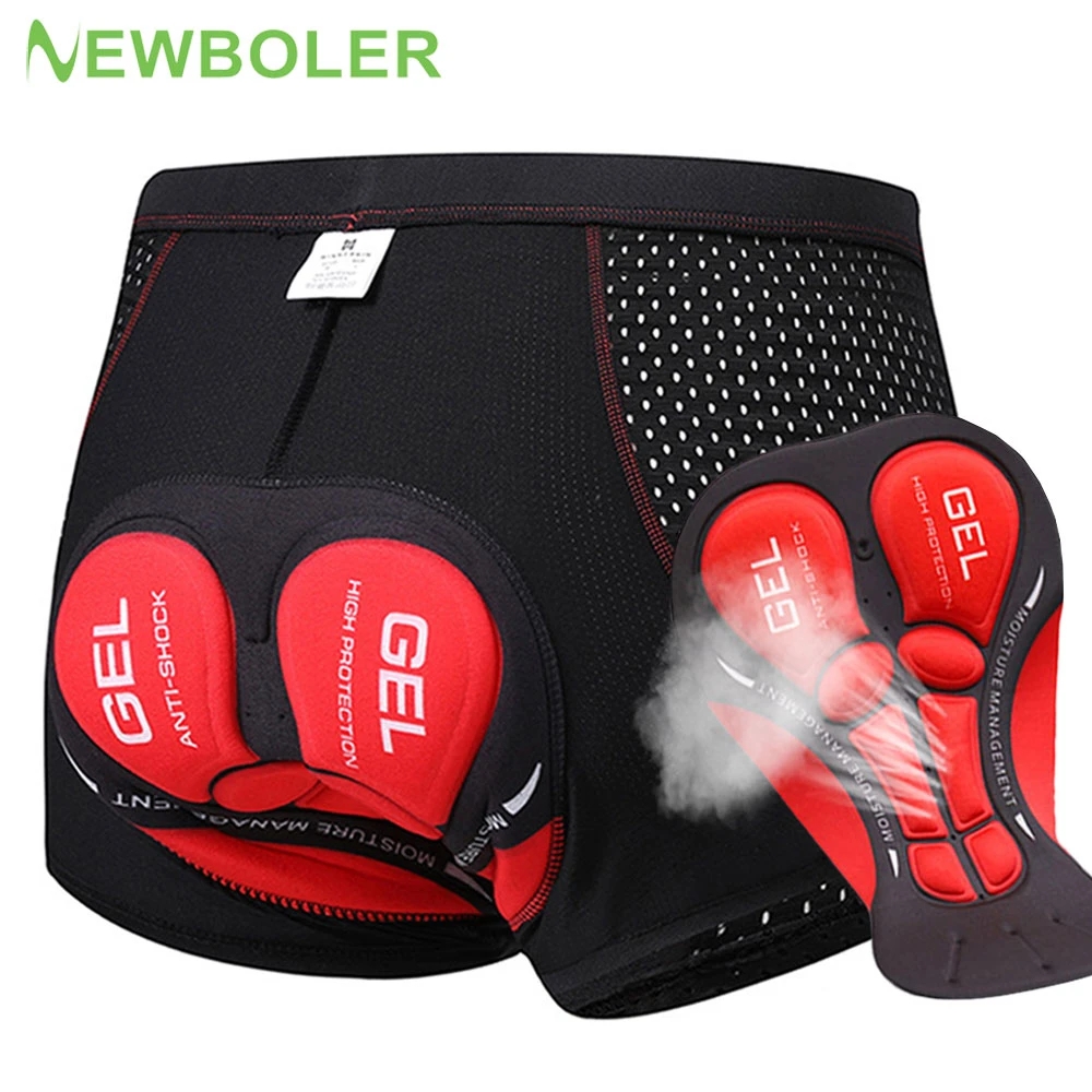 Padded Cycling Shorts 5D Gel - Pantalones cortos de ciclismo NEWBOLER, ropa