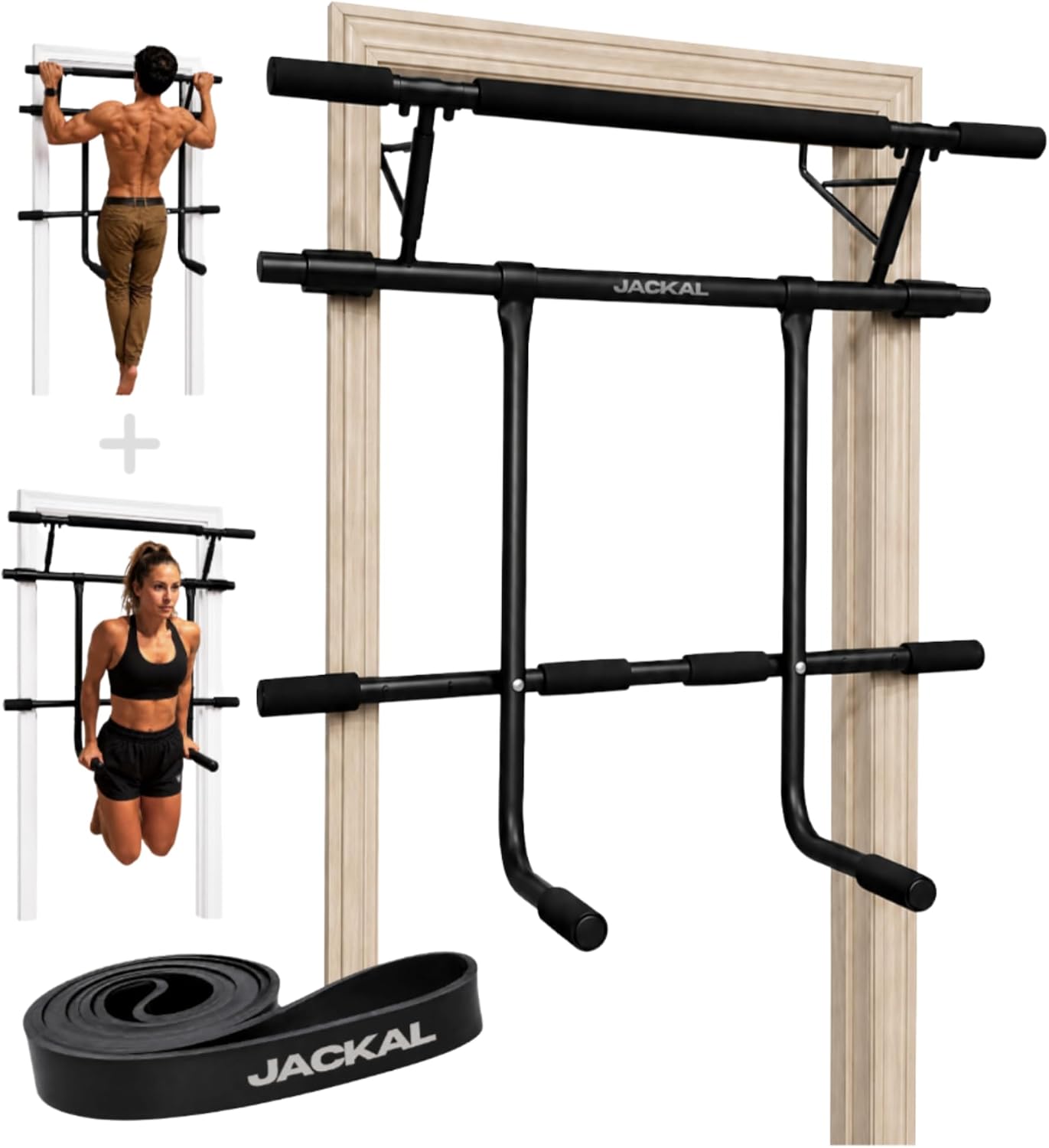 Door Pull Up Bar No Screw - Estación multifuncional para ejercicios de tracción