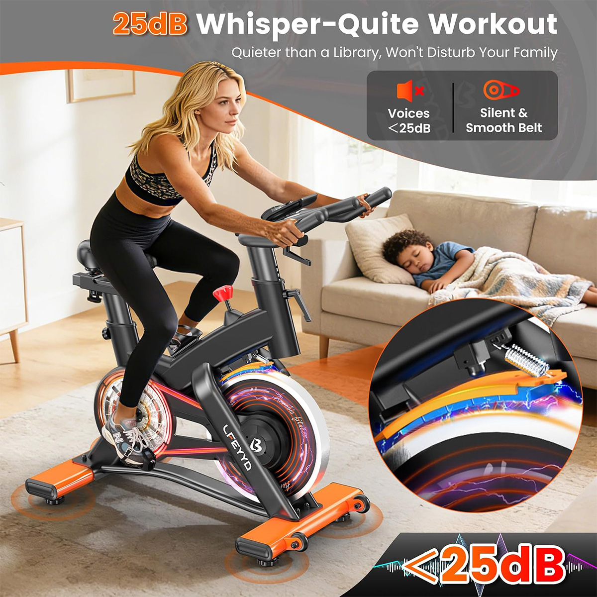 Bicicleta de ejercicio Pooboo, - Exercise Bike Magnetic Resistance reseña y precio
