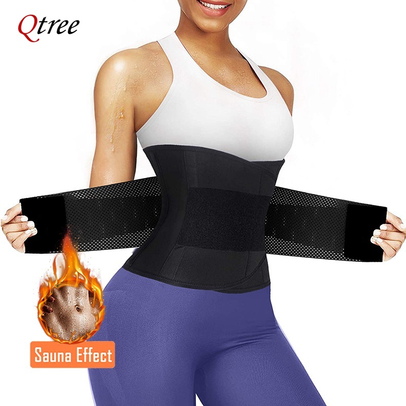 Qtree-Cinturón de entrenamient - Sweat Waist Trainer Belt Neoprene reseña y precio